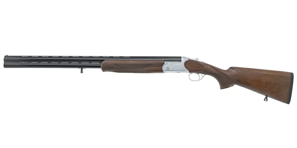 Ружьё Huglu 103 в профиль, вертикальная двустволка с деревянной ложей