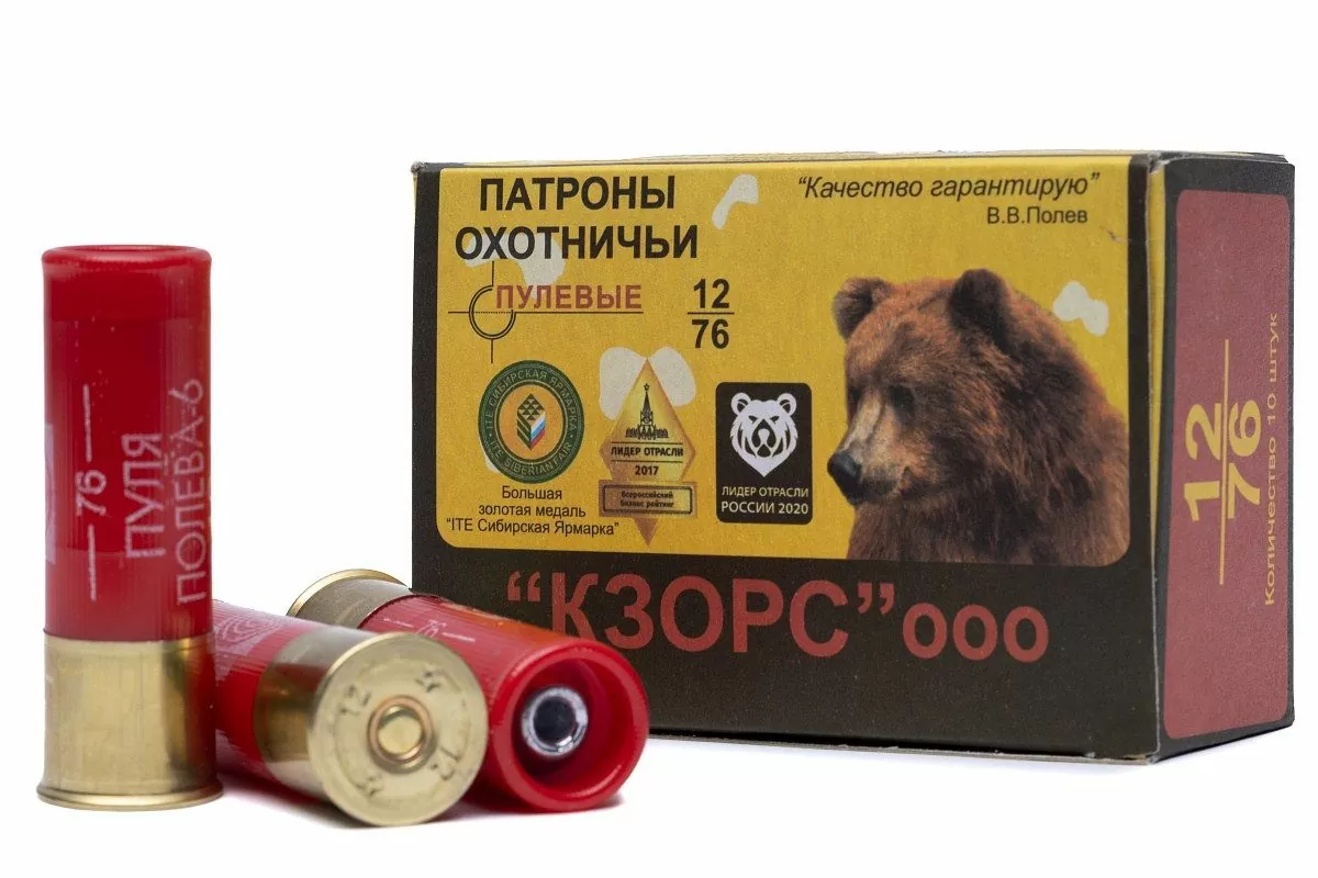 Патрон КЗОРС, 12х76, пуля Полева-6 Магнум (40г)