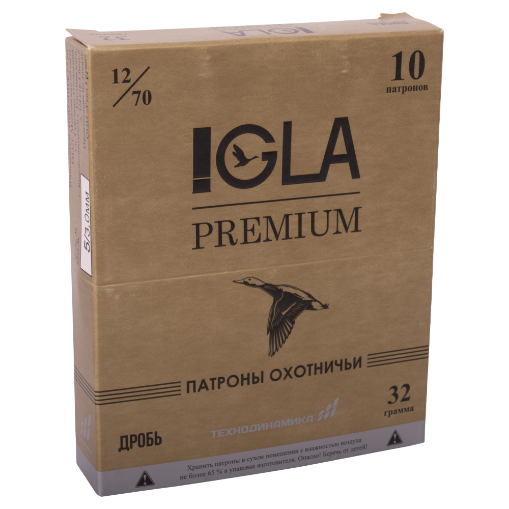 Патрон IGLA-PREMIUM, 12х70, др.№5 (32г)