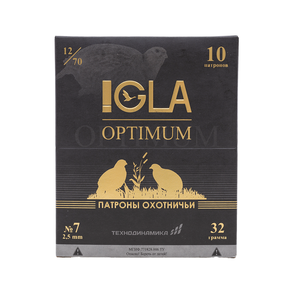 Патрон IGLA-OPTIMUM, 12х70, др.№7 (32г)