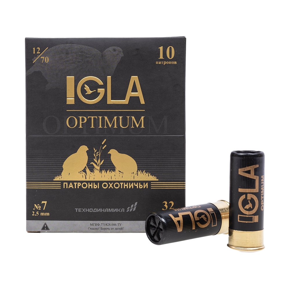 Патрон IGLA-OPTIMUM, 12х70, др.№7 (32г)
