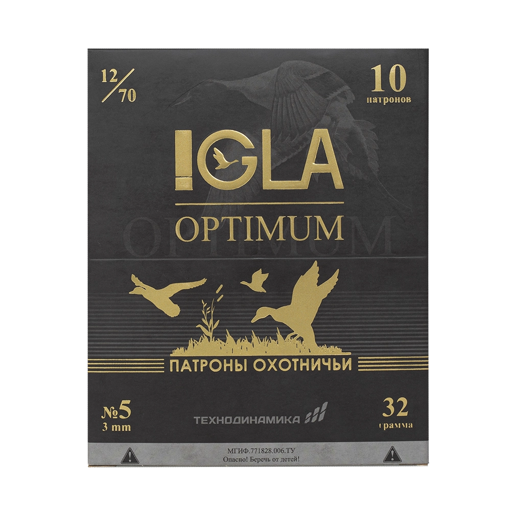 Патрон IGLA-OPTIMUM, 12х70, др.№4 (32г)