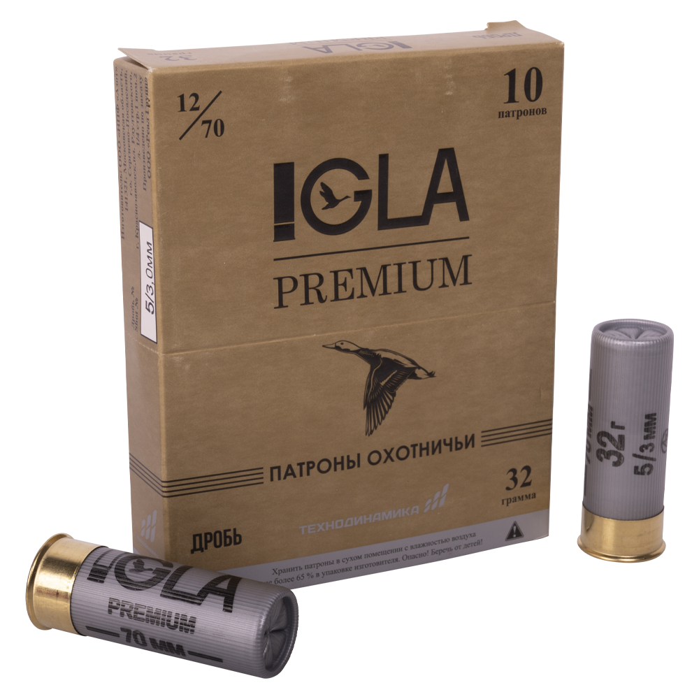 Патрон IGLA-PREMIUM, 12х70, др.№5 (32г)